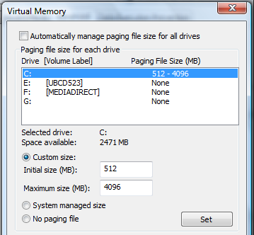 how to fix virtual memory too low windows xp